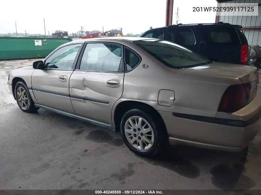 2003 Chevrolet Impala VIN: 2G1WF52E939117125 Lot: 40240559