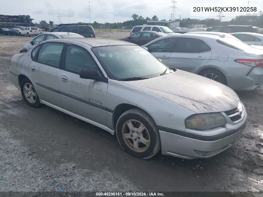 2003 Chevrolet Impala Ls VIN: 2G1WH52KX39120258 Lot: 40290151