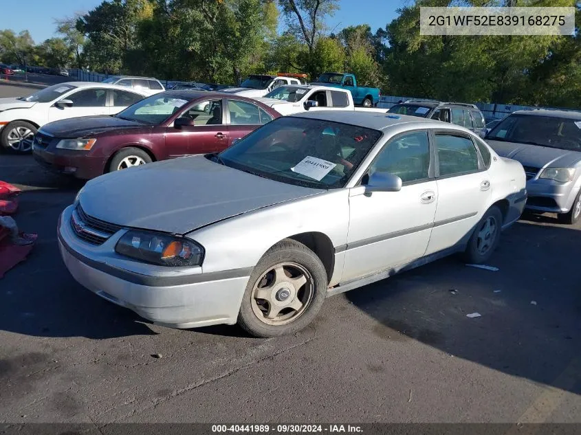 2G1WF52E839168275 2003 Chevrolet Impala