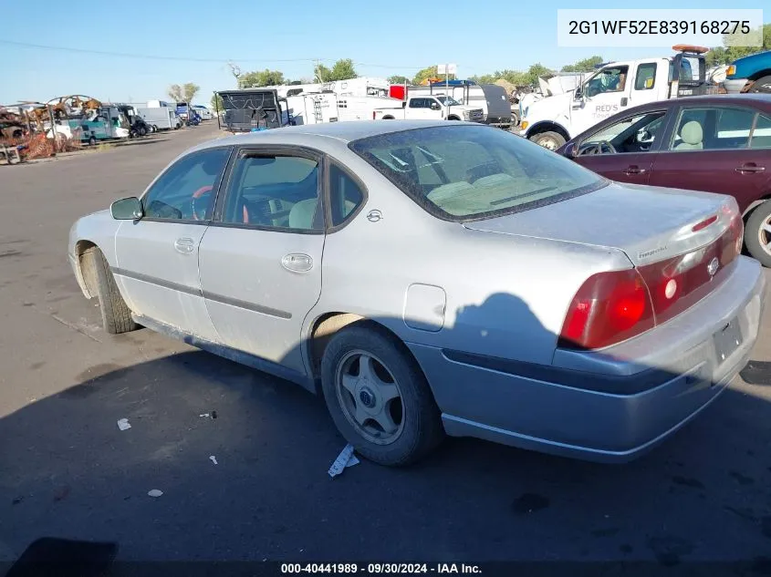 2G1WF52E839168275 2003 Chevrolet Impala