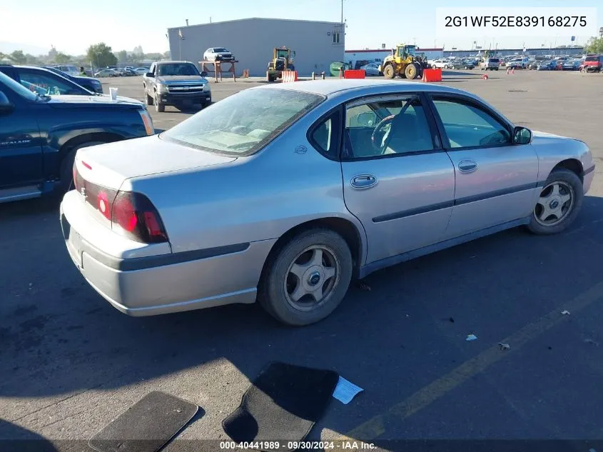 2003 Chevrolet Impala VIN: 2G1WF52E839168275 Lot: 40441989