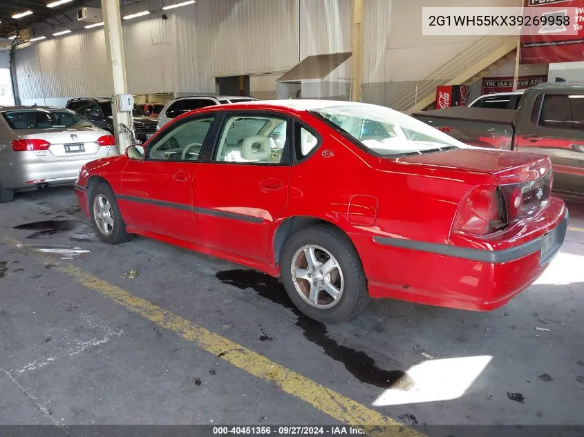 2003 Chevrolet Impala Ls VIN: 2G1WH55KX39269958 Lot: 40451356