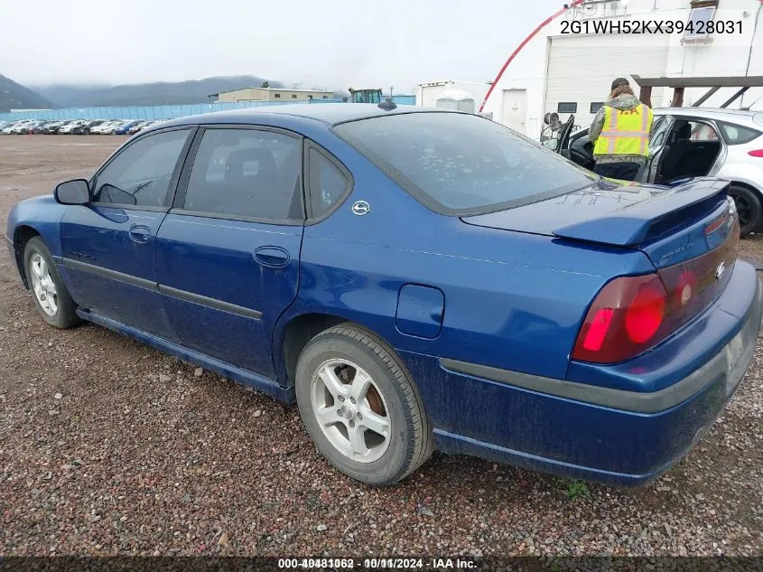 2003 Chevrolet Impala Ls VIN: 2G1WH52KX39428031 Lot: 40481062