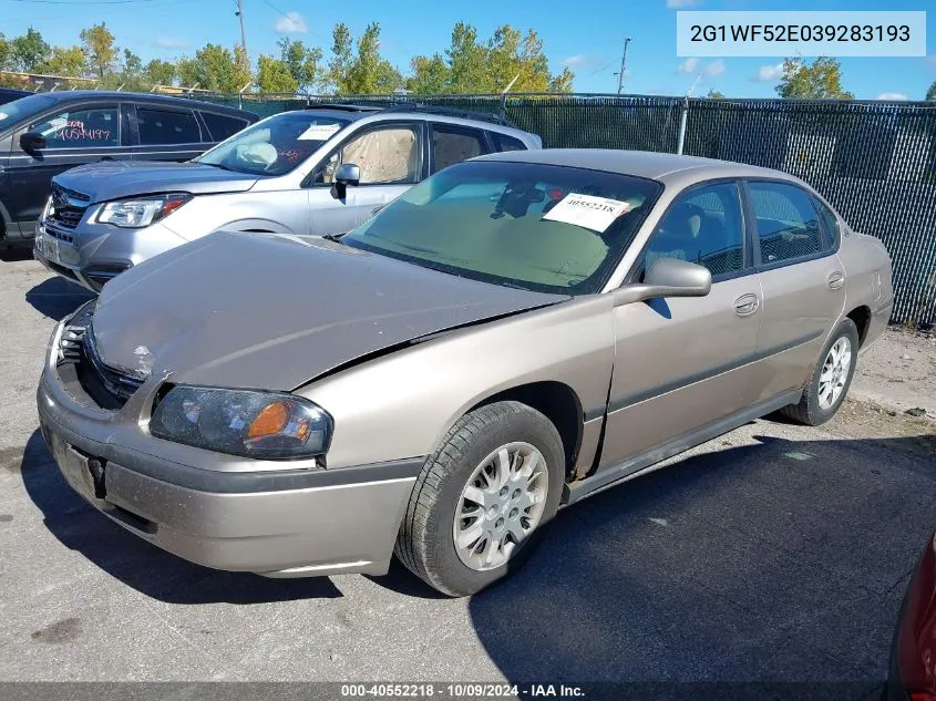 2003 Chevrolet Impala VIN: 2G1WF52E039283193 Lot: 40552218