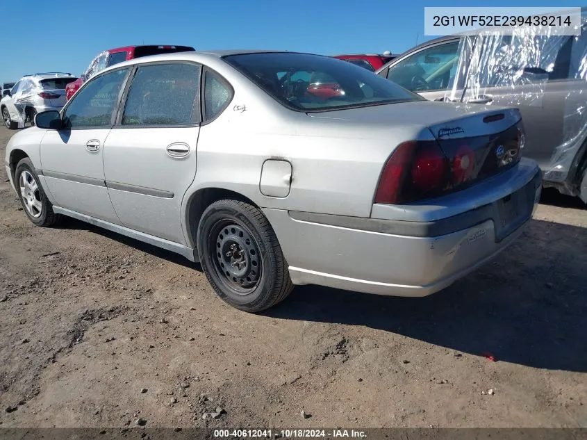 2003 Chevrolet Impala VIN: 2G1WF52E239438214 Lot: 40612041