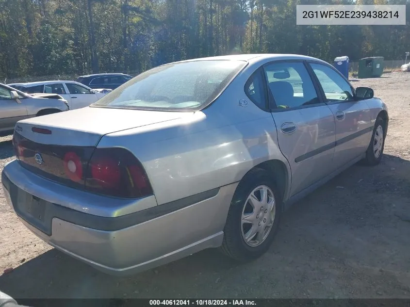 2003 Chevrolet Impala VIN: 2G1WF52E239438214 Lot: 40612041