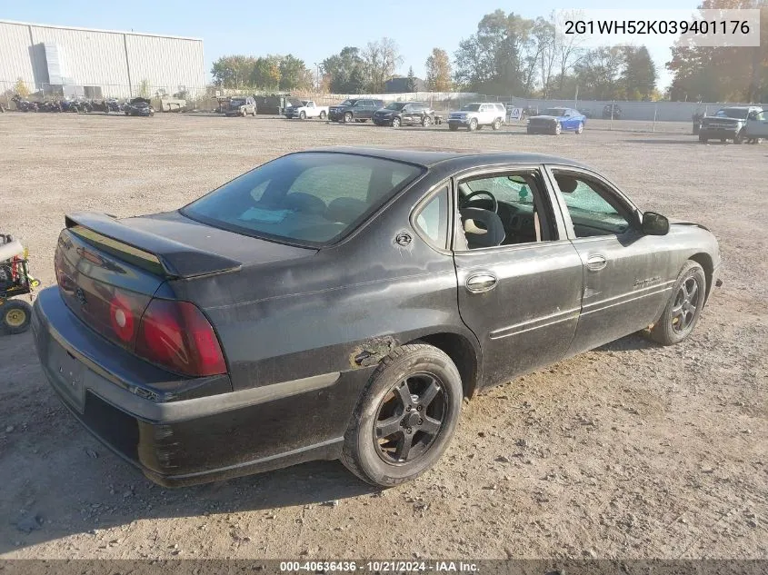 2003 Chevrolet Impala Ls VIN: 2G1WH52K039401176 Lot: 40636436