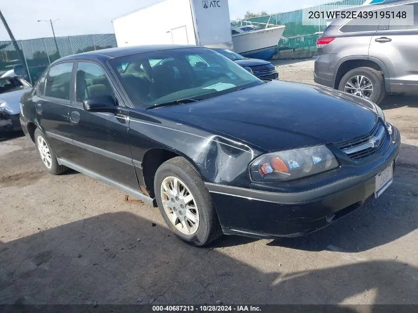 2003 Chevrolet Impala VIN: 2G1WF52E439195148 Lot: 40687213