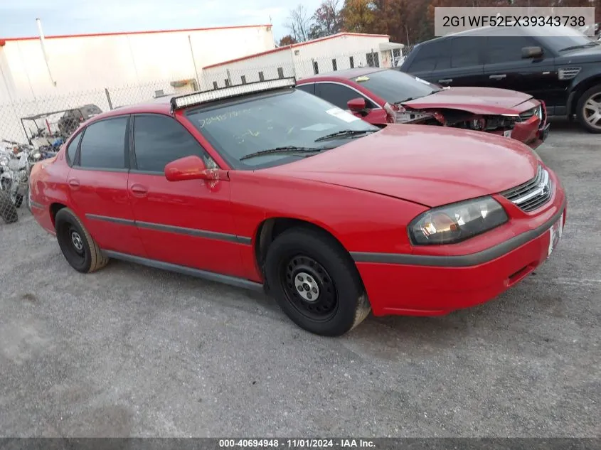 2003 Chevrolet Impala VIN: 2G1WF52EX39343738 Lot: 40694948