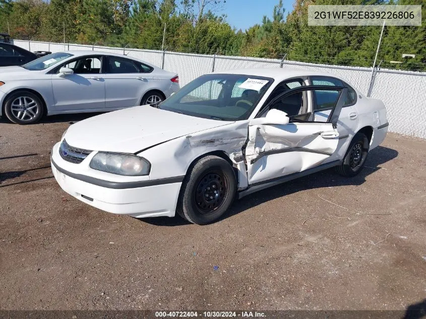 2003 Chevrolet Impala VIN: 2G1WF52E839226806 Lot: 40722404