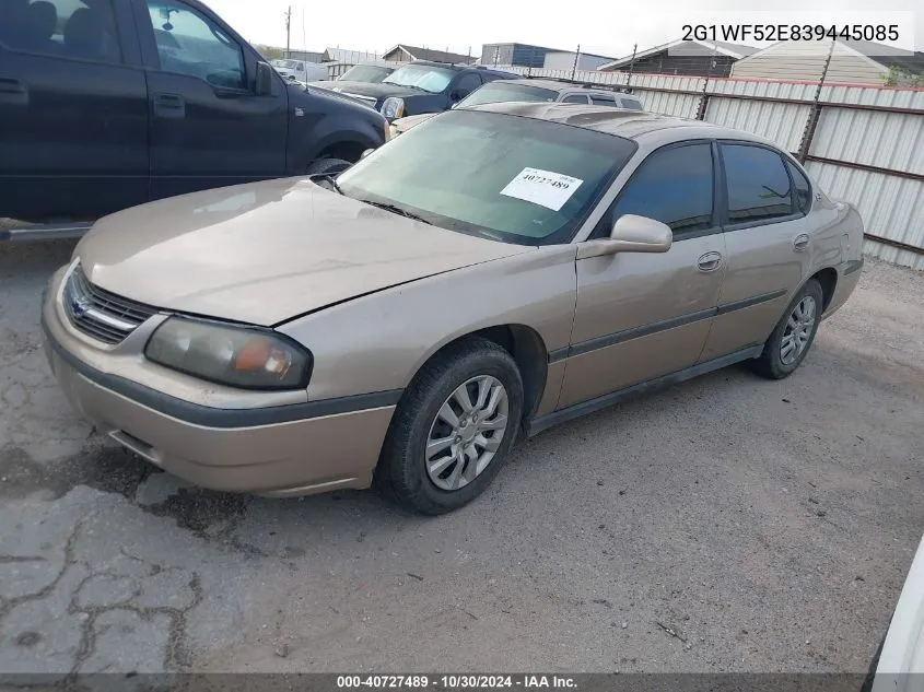 2003 Chevrolet Impala VIN: 2G1WF52E839445085 Lot: 40727489