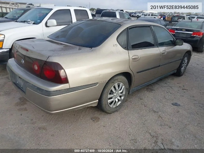 2003 Chevrolet Impala VIN: 2G1WF52E839445085 Lot: 40727489