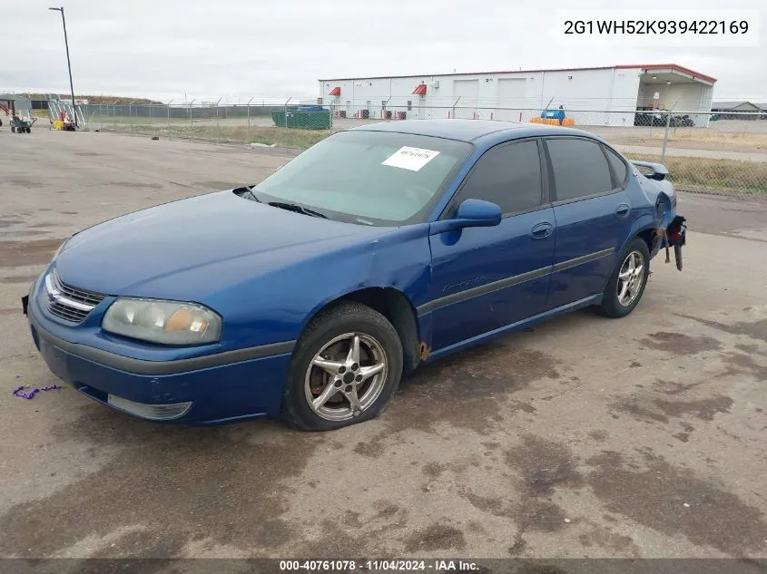 2003 Chevrolet Impala Ls VIN: 2G1WH52K939422169 Lot: 40761078