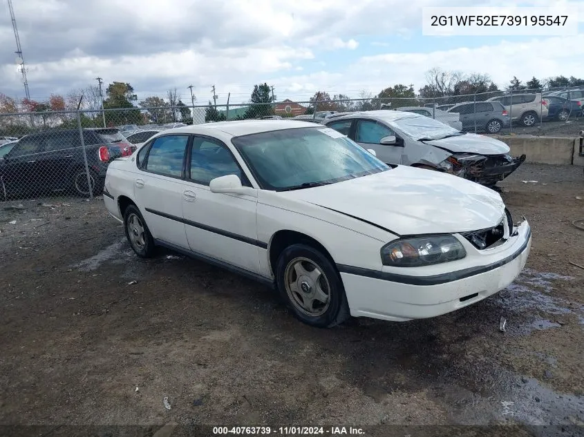 2003 Chevrolet Impala VIN: 2G1WF52E739195547 Lot: 40763739