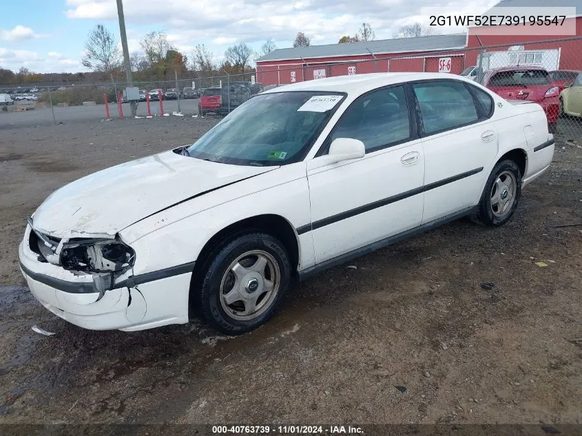 2003 Chevrolet Impala VIN: 2G1WF52E739195547 Lot: 40763739