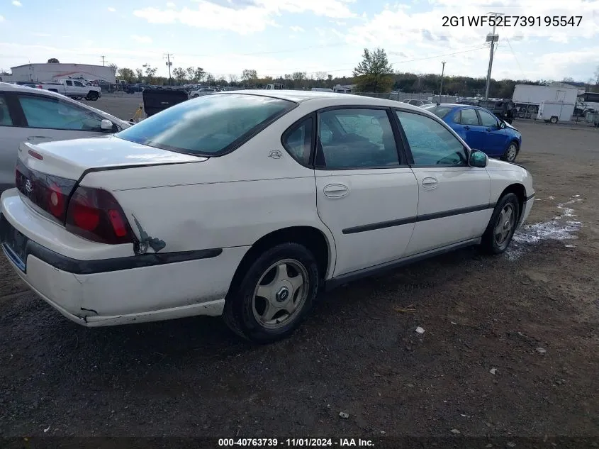 2003 Chevrolet Impala VIN: 2G1WF52E739195547 Lot: 40763739