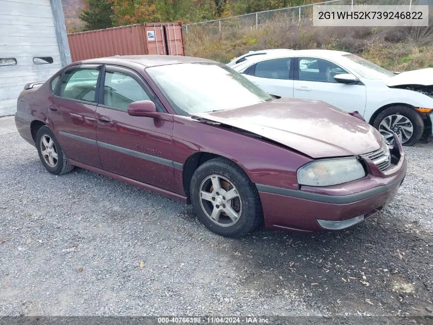 2003 Chevrolet Impala Ls VIN: 2G1WH52K739246822 Lot: 40766398