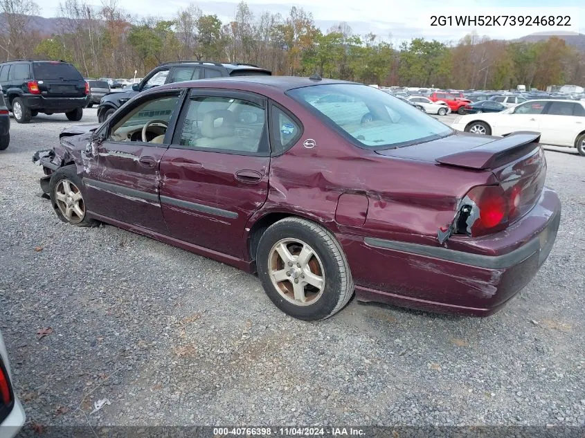 2003 Chevrolet Impala Ls VIN: 2G1WH52K739246822 Lot: 40766398