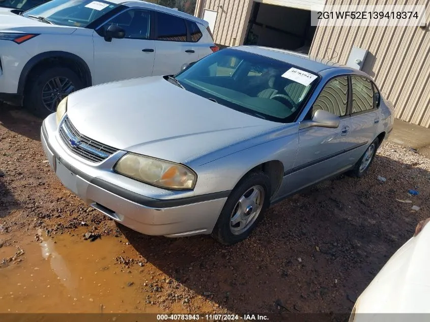 2003 Chevrolet Impala VIN: 2G1WF52E139418374 Lot: 40783943