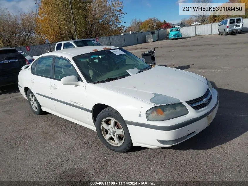 2003 Chevrolet Impala Ls VIN: 2G1WH52K839108450 Lot: 40811108