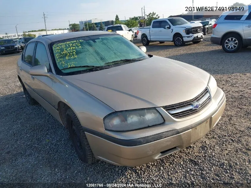 2004 Chevrolet Impala VIN: 2G1WF52E749198949 Lot: 12081765