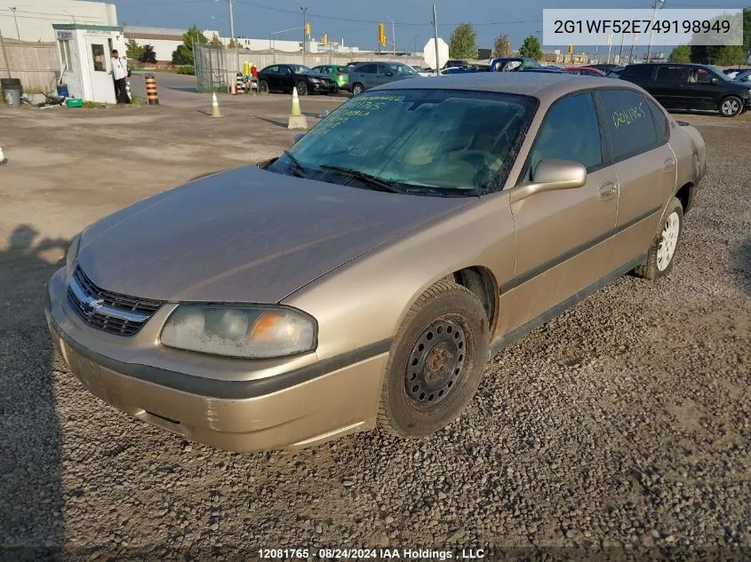 2004 Chevrolet Impala VIN: 2G1WF52E749198949 Lot: 12081765