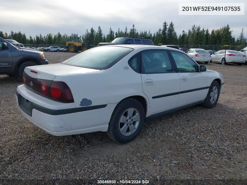 2004 Chevrolet Impala VIN: 2G1WF52E949107535 Lot: 30046950