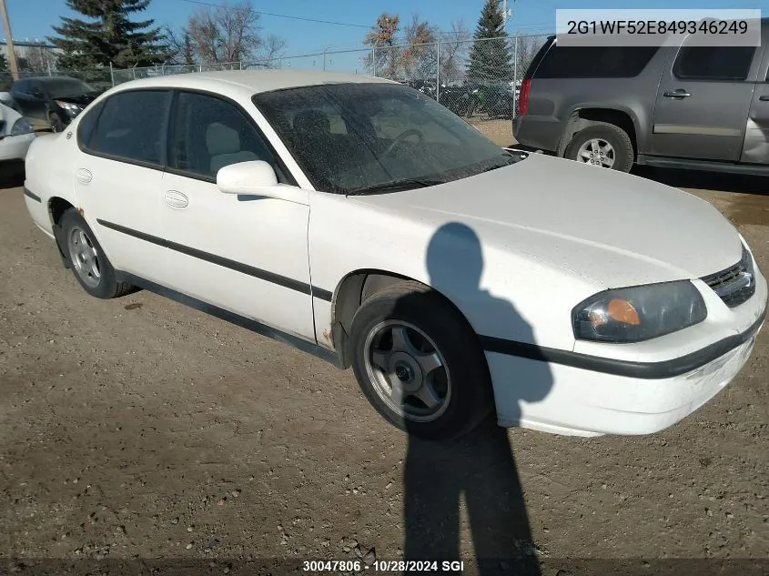 2004 Chevrolet Impala VIN: 2G1WF52E849346249 Lot: 30047806