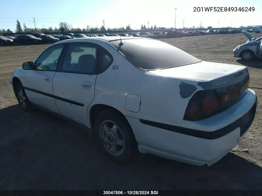 2004 Chevrolet Impala VIN: 2G1WF52E849346249 Lot: 30047806