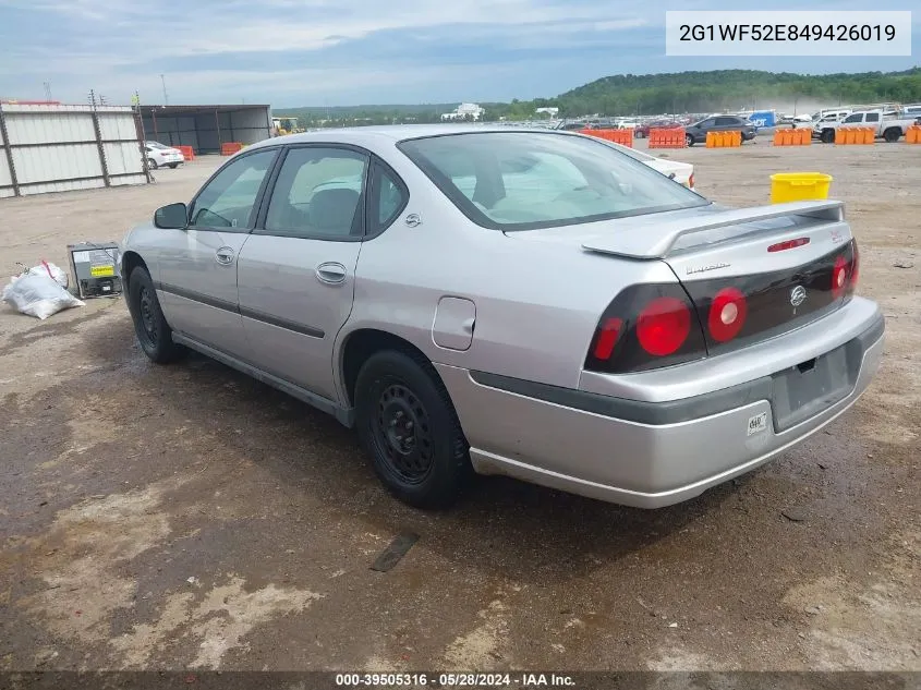 2G1WF52E849426019 2004 Chevrolet Impala