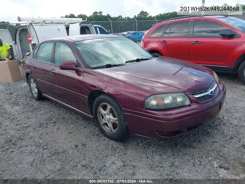 2004 Chevrolet Impala Ls VIN: 2G1WH52K949244068 Lot: 39781702