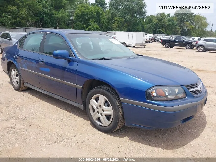 2004 Chevrolet Impala Police VIN: 2G1WF55K849428662 Lot: 40024256