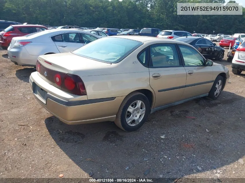 2004 Chevrolet Impala VIN: 2G1WF52E949159070 Lot: 40121556