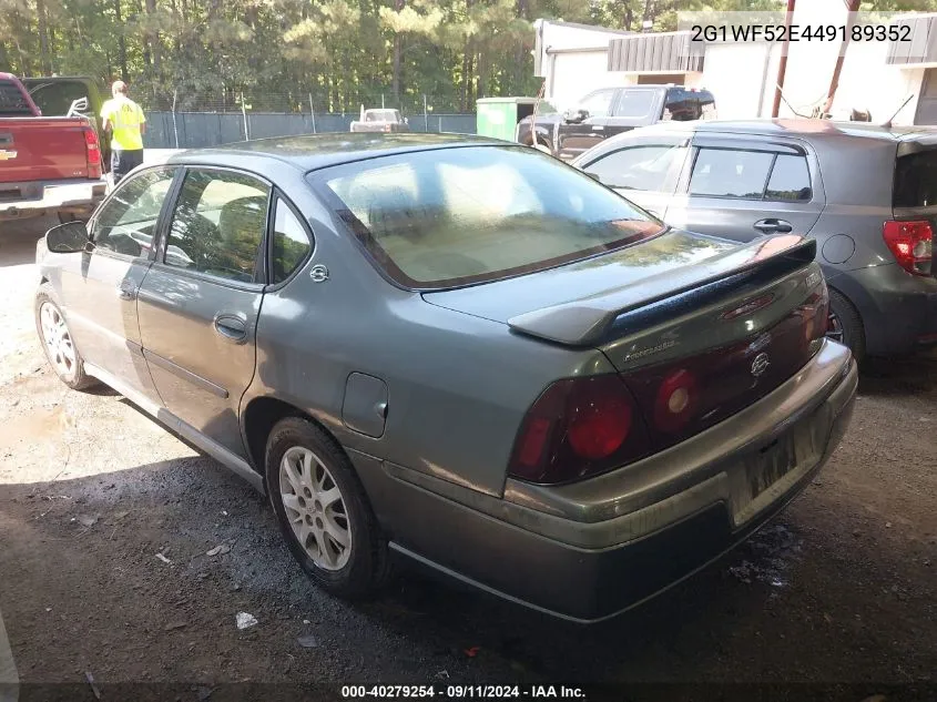 2004 Chevrolet Impala VIN: 2G1WF52E449189352 Lot: 40279254