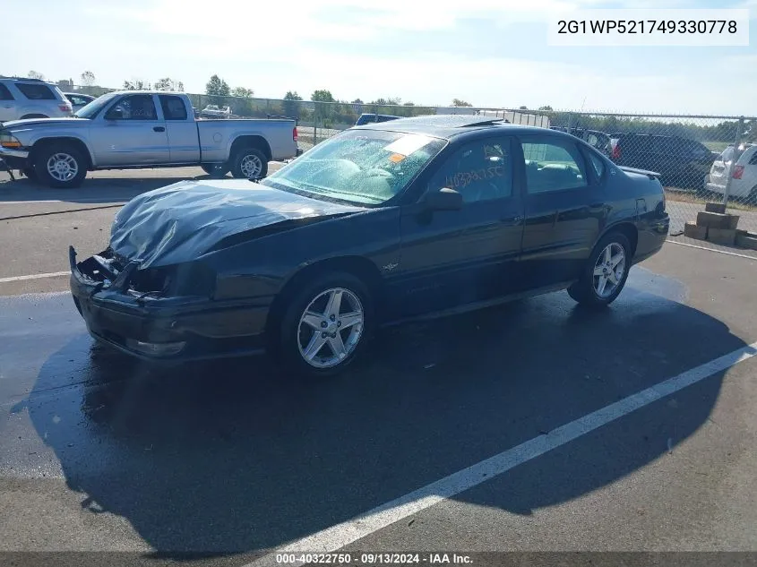 2004 Chevrolet Impala Ss Supercharged VIN: 2G1WP521749330778 Lot: 40322750