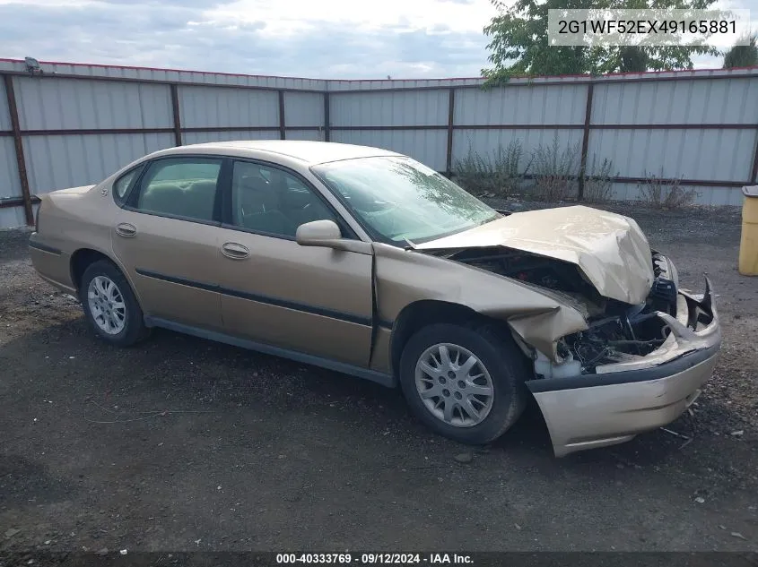 2004 Chevrolet Impala VIN: 2G1WF52EX49165881 Lot: 40333769