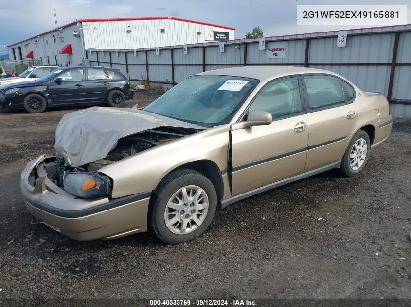 2004 Chevrolet Impala VIN: 2G1WF52EX49165881 Lot: 40333769