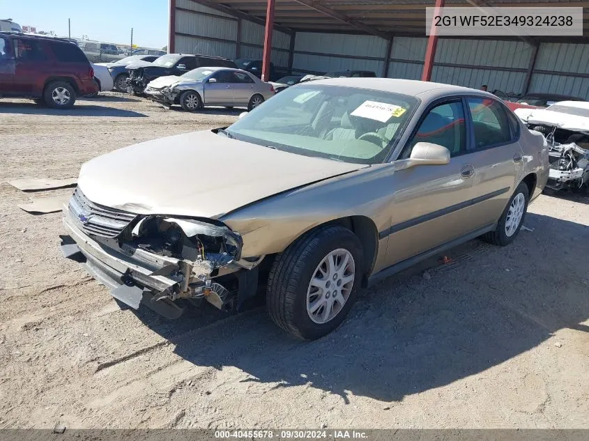 2004 Chevrolet Impala VIN: 2G1WF52E349324238 Lot: 40455678