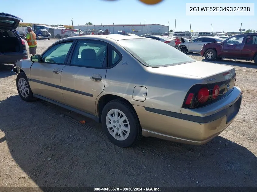 2004 Chevrolet Impala VIN: 2G1WF52E349324238 Lot: 40455678