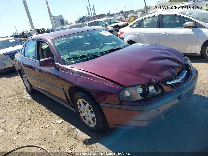 2004 Chevrolet Impala VIN: 2G1WF52E249198793 Lot: 40491729