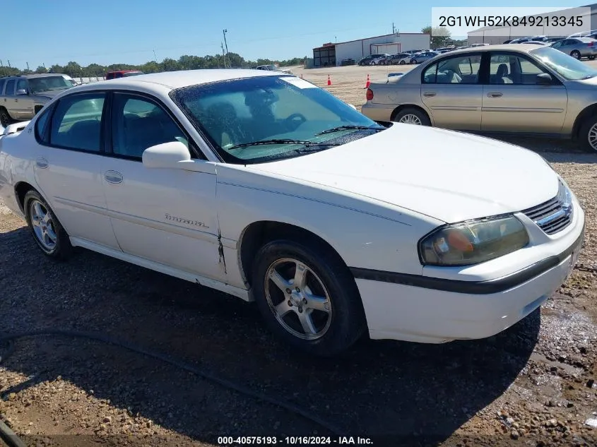 2004 Chevrolet Impala Ls VIN: 2G1WH52K849213345 Lot: 40575193