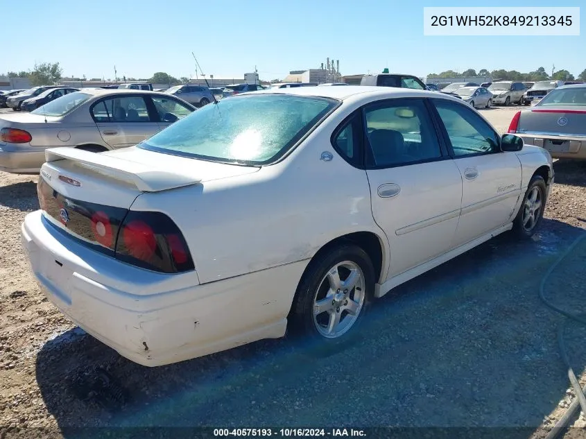 2004 Chevrolet Impala Ls VIN: 2G1WH52K849213345 Lot: 40575193