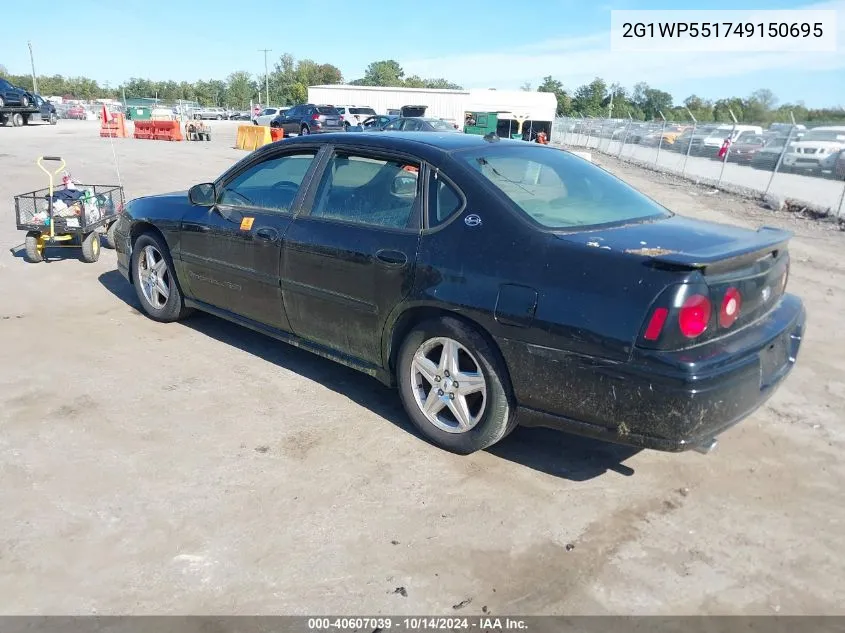 2004 Chevrolet Impala Ss Supercharged VIN: 2G1WP551749150695 Lot: 40607039