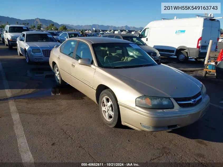 2004 Chevrolet Impala Ls VIN: 2G1WH55K549163743 Lot: 40652611