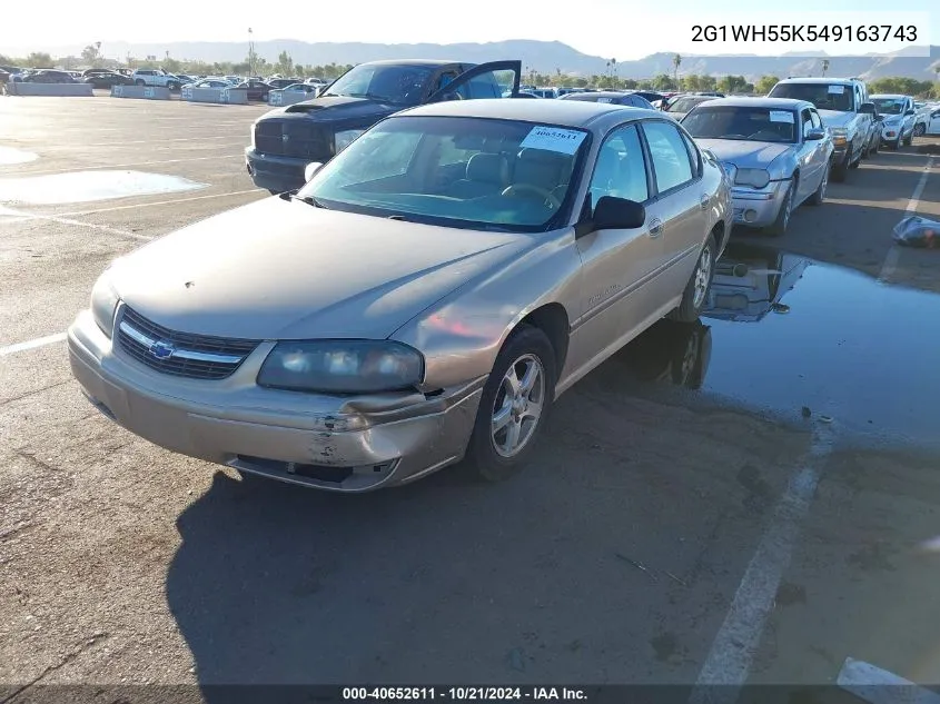 2004 Chevrolet Impala Ls VIN: 2G1WH55K549163743 Lot: 40652611