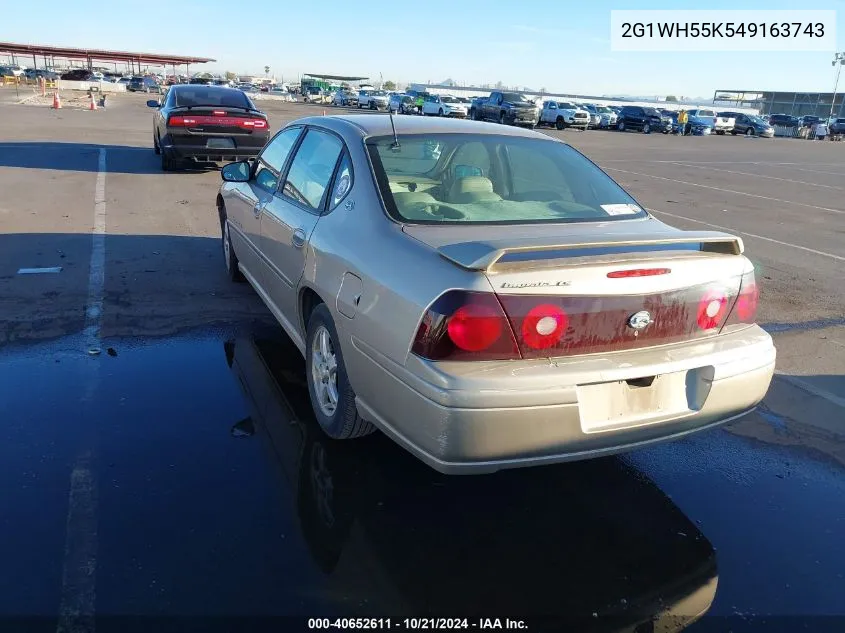 2004 Chevrolet Impala Ls VIN: 2G1WH55K549163743 Lot: 40652611