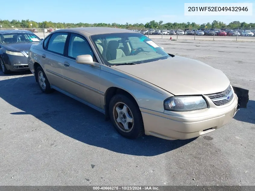 2004 Chevrolet Impala VIN: 2G1WF52E049432946 Lot: 40666275