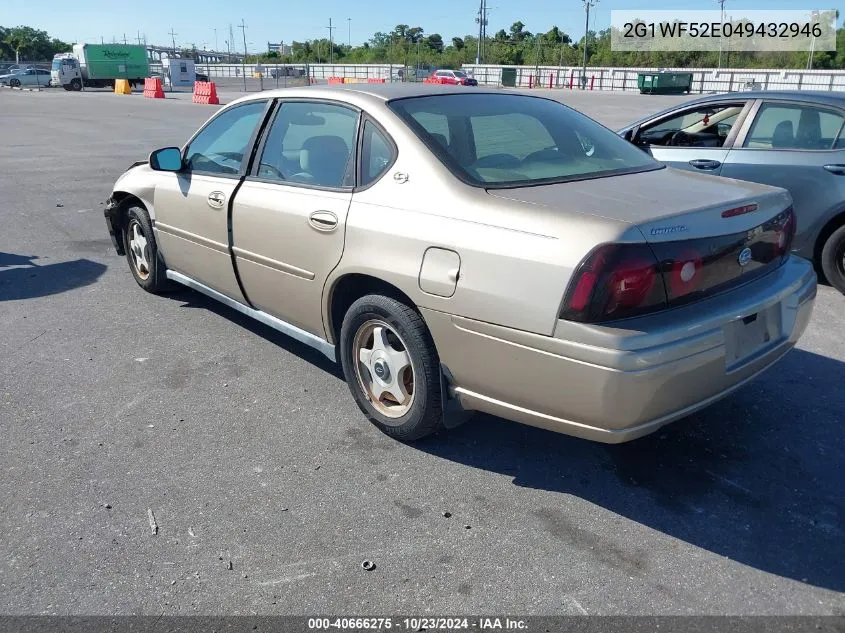 2004 Chevrolet Impala VIN: 2G1WF52E049432946 Lot: 40666275