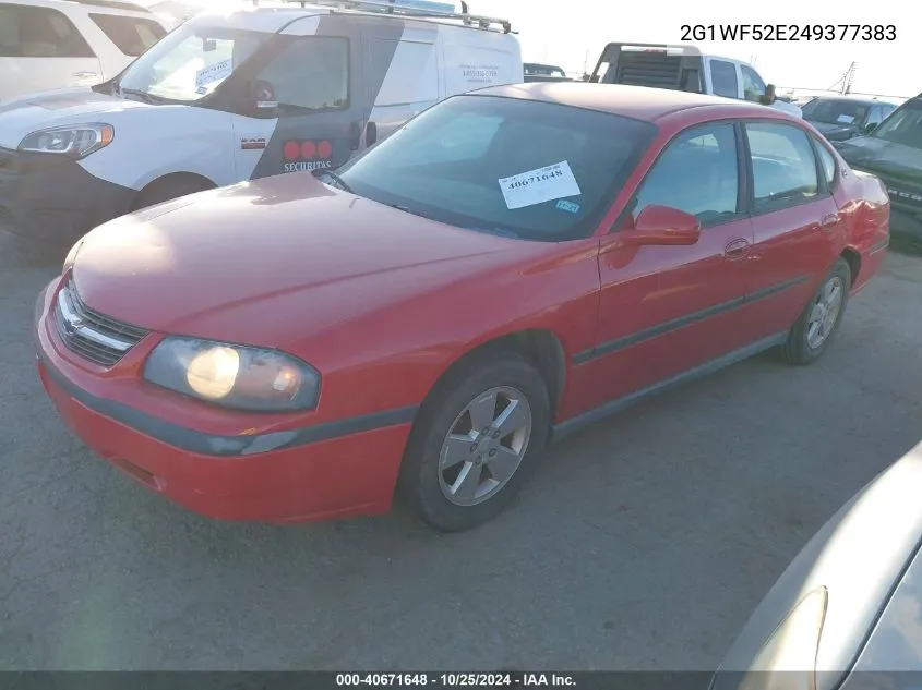 2004 Chevrolet Impala VIN: 2G1WF52E249377383 Lot: 40671648