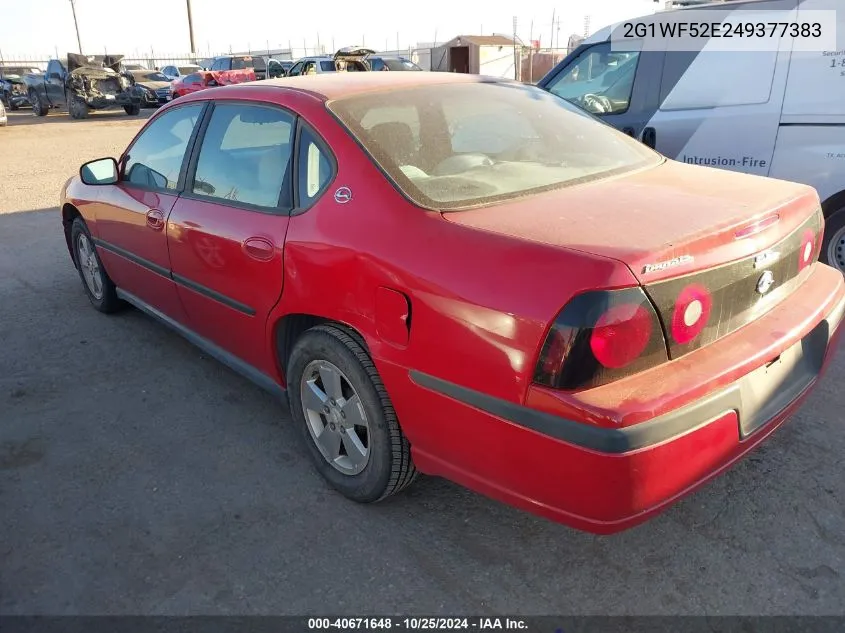 2G1WF52E249377383 2004 Chevrolet Impala